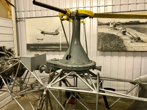 The aircraft can also be seen in the picture on the wall behind the aircraft in front of the other helicopters.
Photo taken at The Helicopter Museum, Weston-Super-Mare, UK.
Image donated to AHS International (image provided under the terms Creative Commons license Attribution-ShareAlike 4.0 International (CC BY-SA 4.0))
