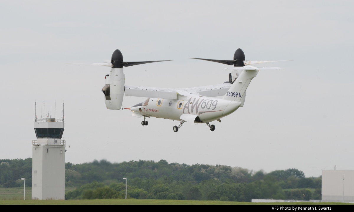 AW609 Aircraft 3 at Northeast Philadelphia Airport - Vertical