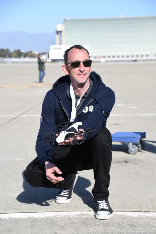 EDEA at the GoFly Celebration of Flight, at Mofffett Airfield, NASA Ames Research Center, California, Feb 29, 2020. (VFS photo by Kenneth I. Swartz. CC-BY-SA 4.0)