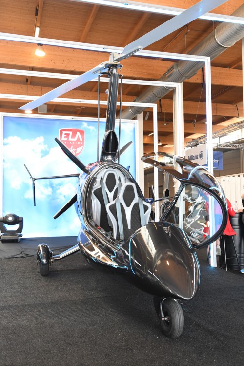 ELA EVO, photographed at AERO Friedrichshafen 2022, in Friedrichshafen, Germany, on April 29, 2022. (VFS Photo by Kenneth I. Swartz, CC BY-SA 4.0)