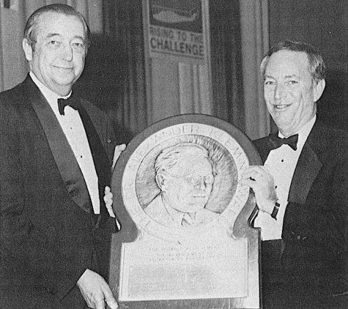 The Dr. Alexander Klemin Award presented to Charles W. Ellis for his notable achievements in the advancements of rotary-wing aeronautics during a 36 year career with Boeing Helicopters. Mr. Ellis accepted the award from Chairman Norm Hirsh.

AHS (now VFS) 44th Annual Forum and Technology Display, July 16-18, 1988 at Washington, D.C., USA