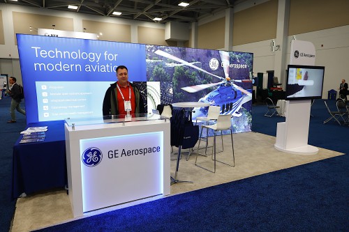 GE Aerospace in the Forum 81 Exhibit Hall. Forum 81 took place in Virginia Beach, Virginia, May 20–22, 2025. (Photo by Warren Liebmann CC BY-SA 4.0)